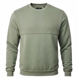 Eighth Avenue New York‎ Men Small Sage Green Textured Crewneck Sweatshirt